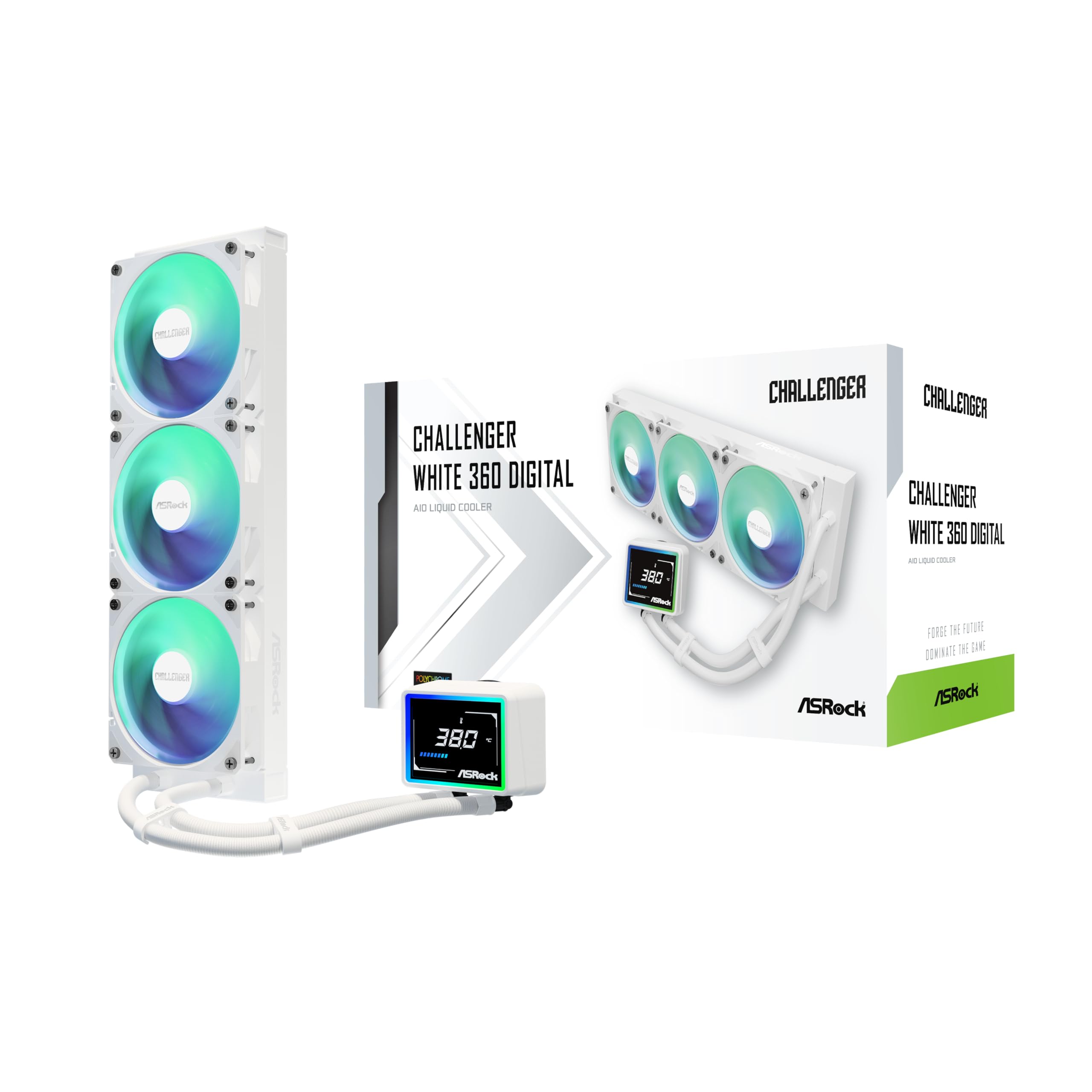 Amazon.co.jp: ASRock 水冷クーラー Challenger White 360mm Digital